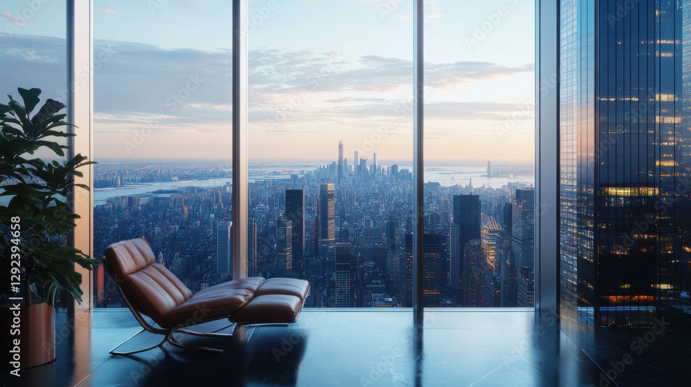 Fototapeta premium City skyline view beautiful ideas design decorating scenery landscape interior inspiration backdrop wallpaper background