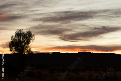 Sunrise over Watarrka National Park - Kings Canyon, Northern Territory.	 photo