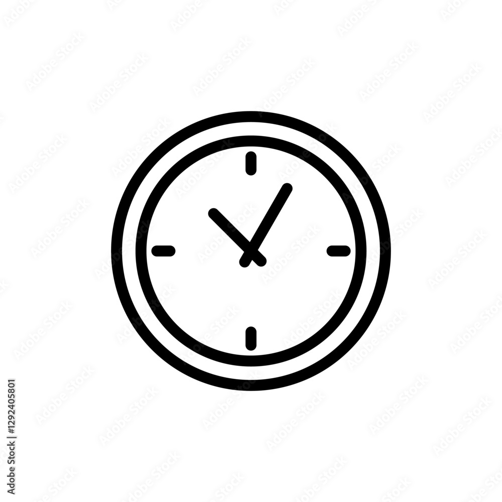 Clock icon vector illustration. Time sign and symbol. watch icon Clock icon vector illustration. Time sign and symbol. watch icon
