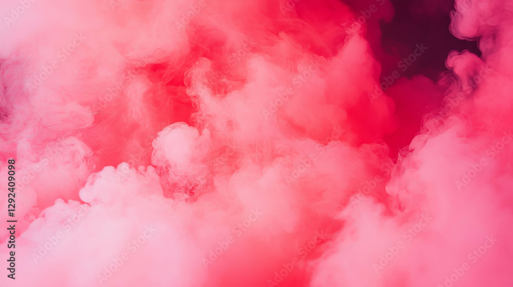Fototapeta premium Vibrant scarlet smoke background with dynamic highlights for creative design
