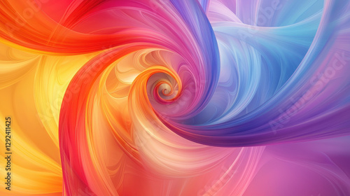 Wallpaper Mural vibrant swirl of colors creates dynamic interplay of abstract forms, evoking sense of energy and movement Torontodigital.ca