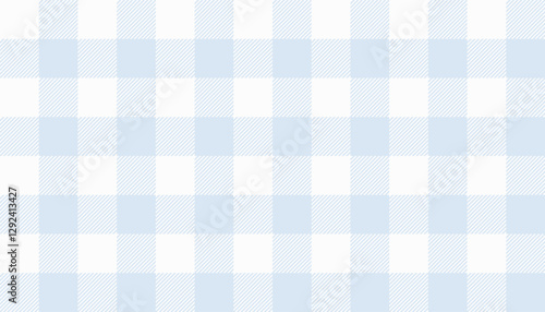 Blue Buffalo check seamless pattern. Pastel checkered plaid texture. Geometric square fabric print.