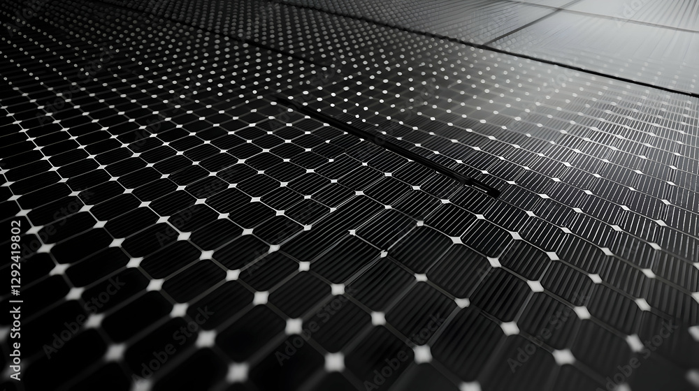 3D Illustration of Shiny Black Solar Panels Pattern with Metallic Cubes for Technology Wallpaper 3D Illustration of Shiny Black Solar Panels Pattern with Metallic Cubes for Technology Wallpaper