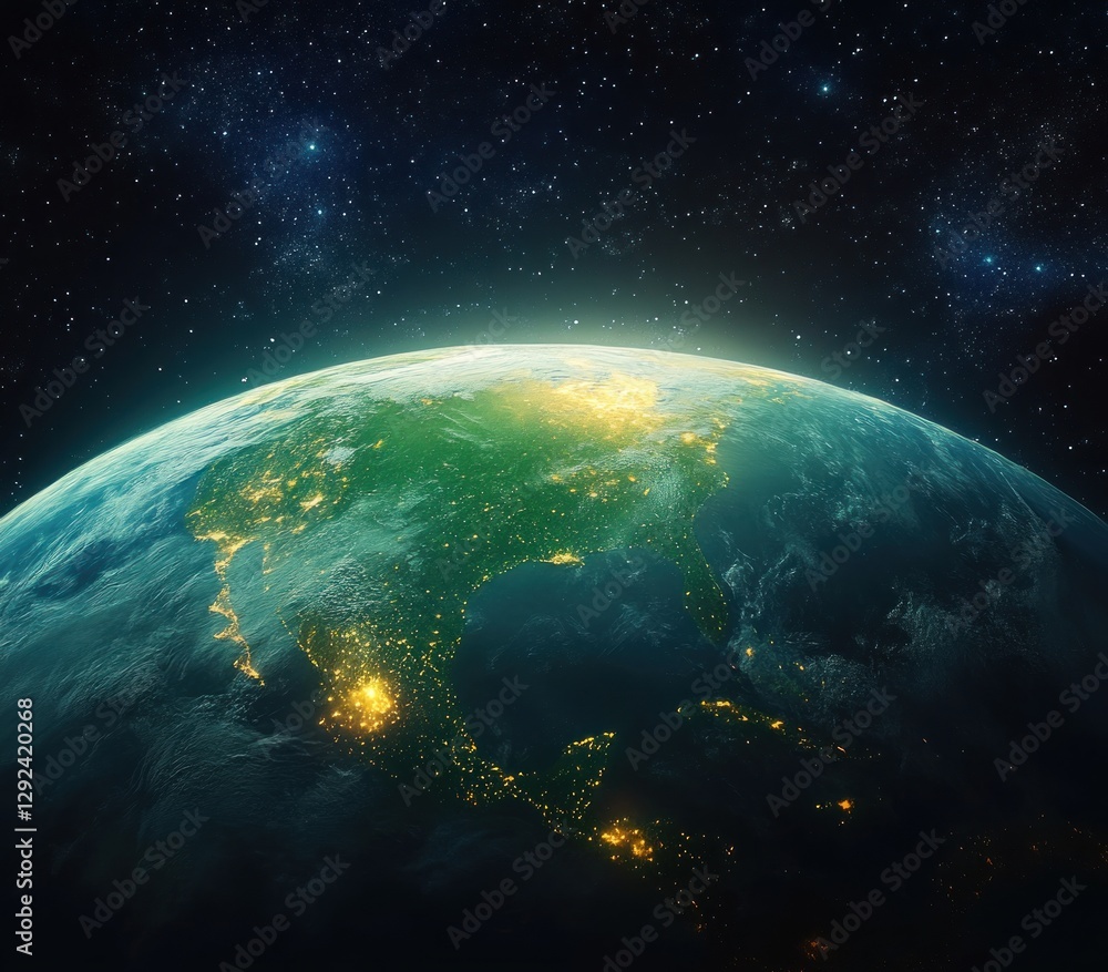 Earth from Space Vibrant View Earth from Space Vibrant View
