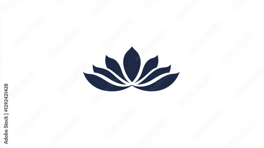 Elegant minimalist lotus flower design with smooth lines and soft color palette for tranquil settings Elegant minimalist lotus flower design with smooth lines and soft color palette for tranquil settings