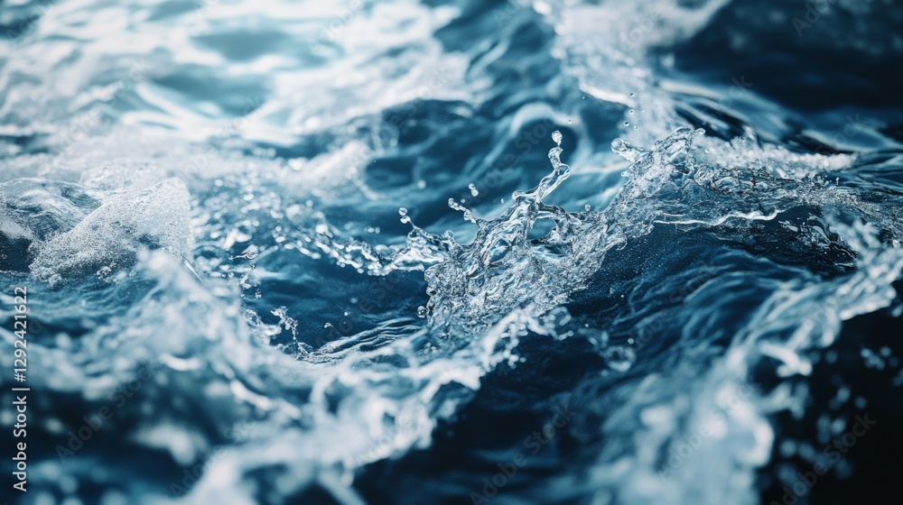 A close-up view of dynamic water waves, showcasing splashes and ripples in various shades of blue, creating a serene and lively atmosphere. A close-up view of dynamic water waves, showcasing splashes and ripples in various shades of blue, creating a serene and lively atmosphere.