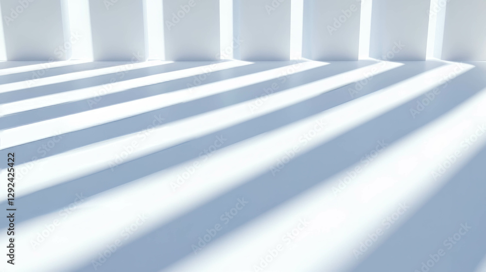 Minimalist geometric shadows and light in soft white glow for modern design concepts Minimalist geometric shadows and light in soft white glow for modern design concepts