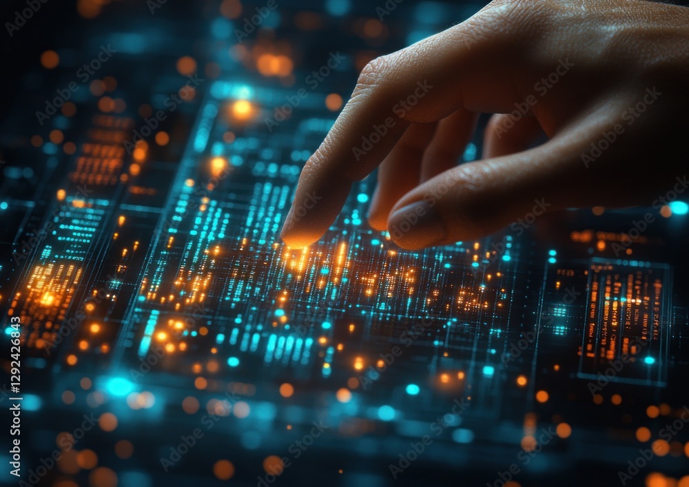 Futuristic Financial Data Interface with Interactive Graphs and Business Management Tools Futuristic Financial Data Interface with Interactive Graphs and Business Management Tools