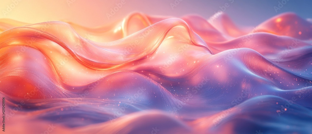 Abstract Glass Wave Flowing Ribbons 3D Design Element Minimalist Illumination Abstract Glass Wave Flowing Ribbons 3D Design Element Minimalist Illumination