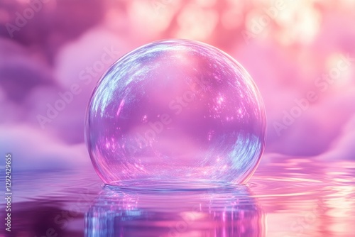 Iridescent Bubble Liquid Flow Spectrum Holographic Modern Art Abstract Background