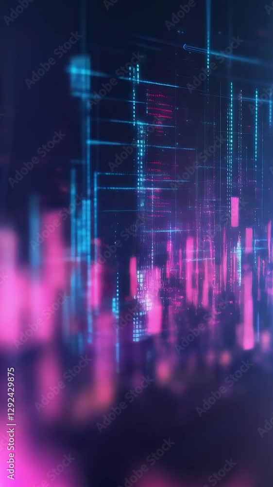 Vertical video abstract business background. Big data business growth currency stock and investment economy Vertical video abstract business background. Big data business growth currency stock and investment economy