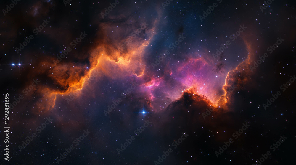 Captivating nebula with starry light and dark cosmic background Captivating nebula with starry light and dark cosmic background
