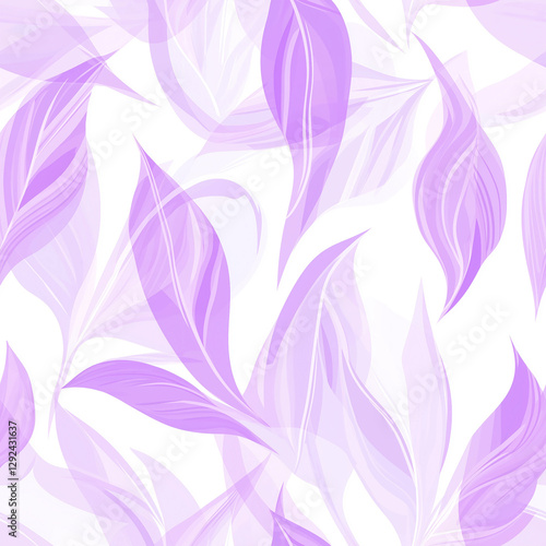 Abstract Purple Leaves Pattern Design
