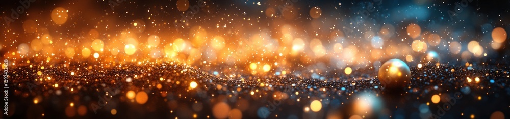 Dreamy Bokeh Background with Golden and White Glowing Orbs for Magical Vintage Night Celebrations Dreamy Bokeh Background with Golden and White Glowing Orbs for Magical Vintage Night Celebrations