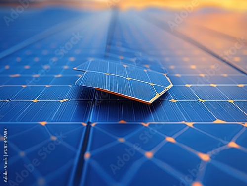 Photovoltaic Solar Cell Structure Close-Up