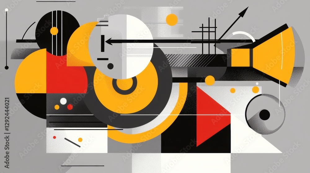 Obraz premium Creative studio's dynamic aerial view of modern abstract digital artwork