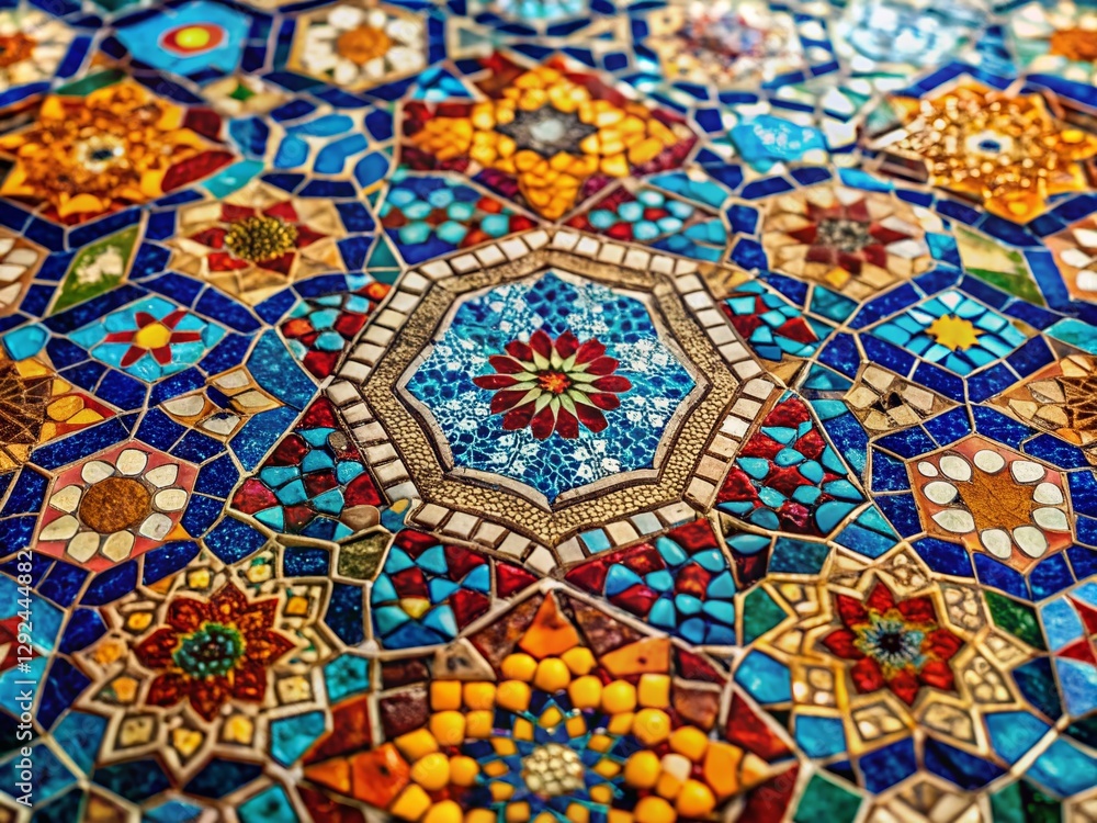 Abstract Geometric Mosaic Tile Texture: High-Resolution Stock Photo Abstract Geometric Mosaic Tile Texture: High-Resolution Stock Photo