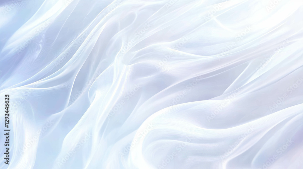 Fototapeta premium Ethereal light abstract with flowing white shapes for modern design