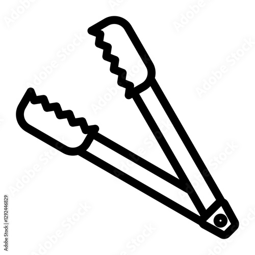 tongs Line Icon