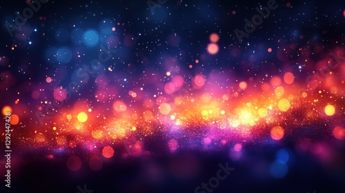bokeh background with golden and orange orbs soft focus abstract design celebration elegance
