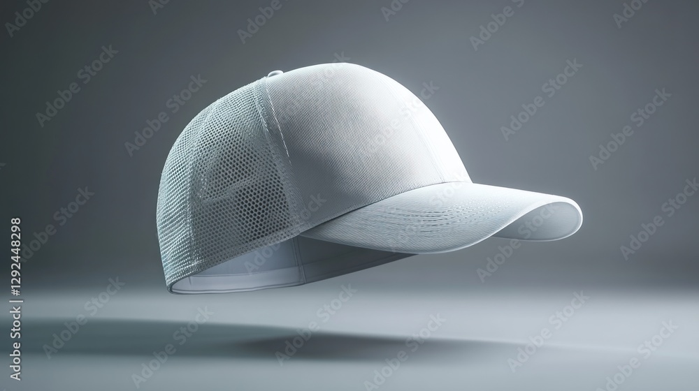 White Baseball Cap Mockup, Studio, Blank, Product Design White Baseball Cap Mockup, Studio, Blank, Product Design