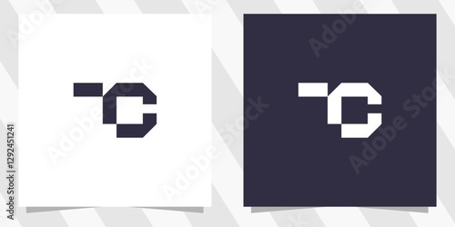 letter tc ct logo design