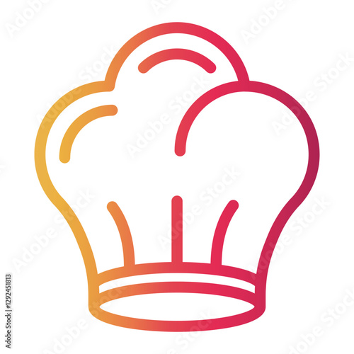 hat Line Gradient Icon