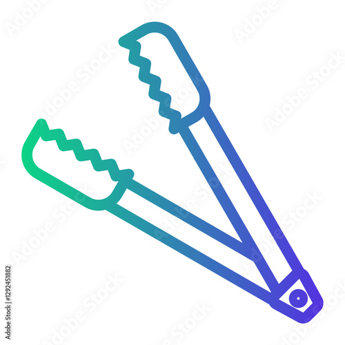 tongs Line Gradient Icon