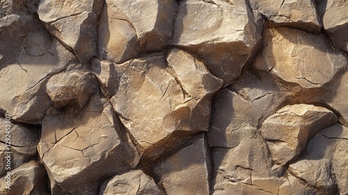 Wallpaper Mural A close-up view of textured, rugged rocks, showcasing various shapes and shades of brown, creating a natural, earthy appearance. Torontodigital.ca