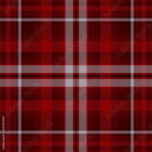 Backdrop check vector texture, messy textile fabric plaid. Real pattern background tartan seamless in dark and dark red colors.