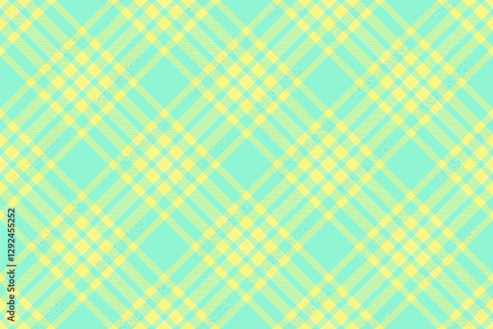 Anniversary pattern vector seamless, realistic textile plaid texture. Wallpaper check fabric tartan background in mint and yellow colors. Anniversary pattern vector seamless, realistic textile plaid texture. Wallpaper check fabric tartan background in mint and yellow colors.