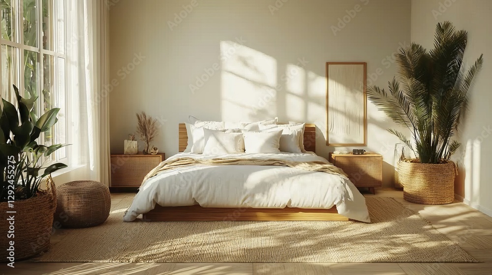 Modern and Serene Bedroom with Natural Light Modern and Serene Bedroom with Natural Light