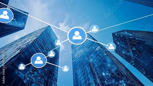 Cityscape Network of People