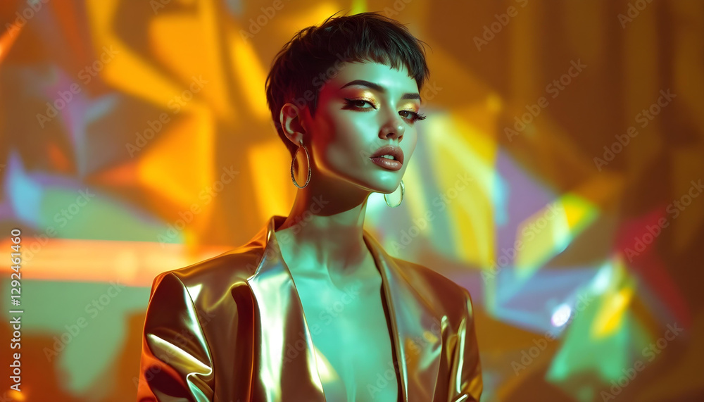 Obraz premium beautiful short hair woman