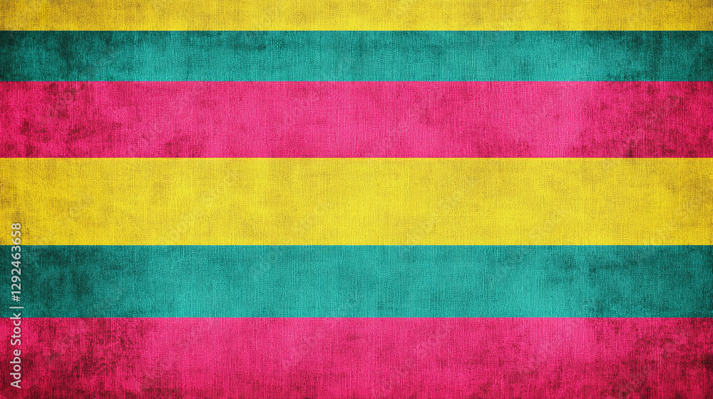 Horizontal stripes in magenta, yellow, lime green, and teal create a bold, energetic, modern vibe Horizontal stripes in magenta, yellow, lime green, and teal create a bold, energetic, modern vibe