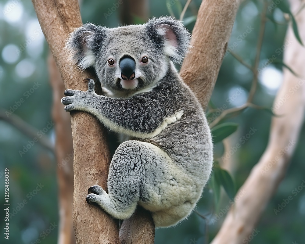 Obraz premium Playful Koala in Australian Tree