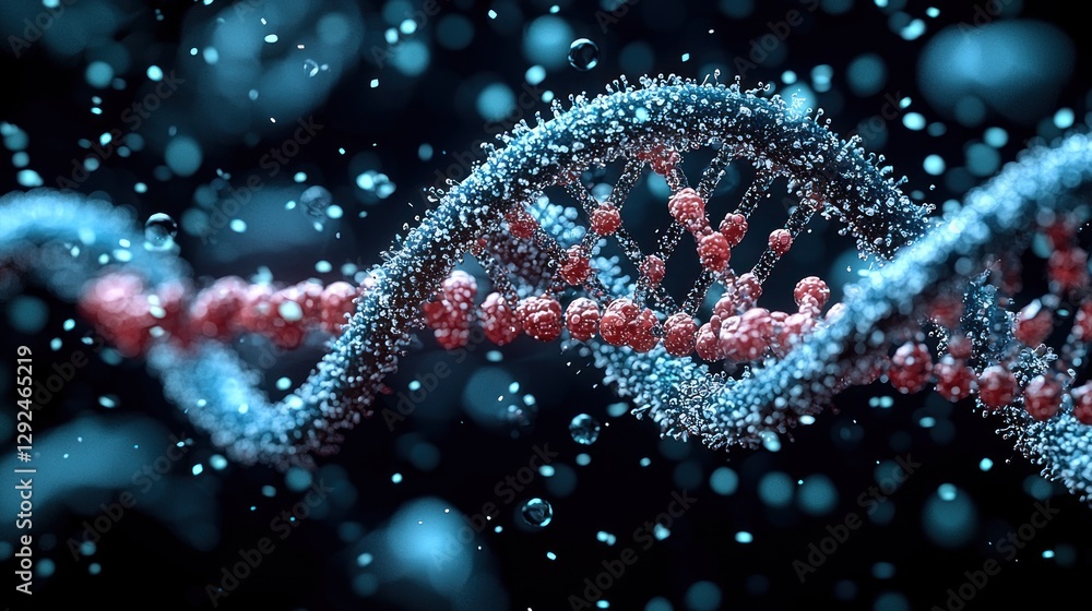 Microscopic DNA Helix Structure: A Close-up View of the Double Helix