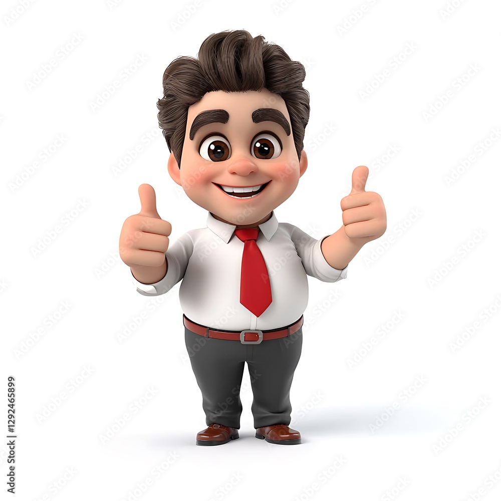 Happy Leader Giving Thumbs Up to Team Happy Leader Giving Thumbs Up to Team