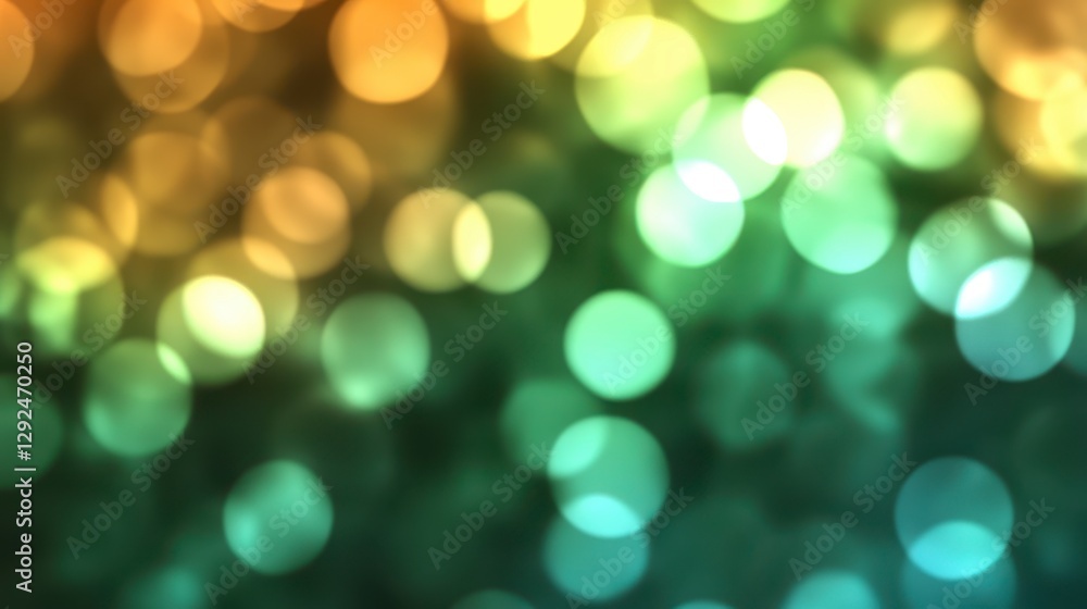 Abstract Blurred Bokeh Lights Background Teal Green Yellow Orange Abstract Blurred Bokeh Lights Background Teal Green Yellow Orange