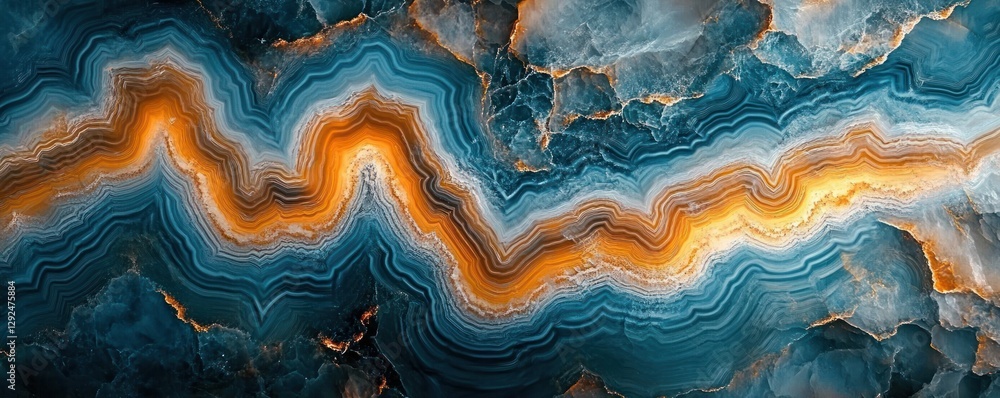 Abstract Agate Stone Pattern Background with Turquoise and Amber Colors High Contrast Luxury Texture Abstract Agate Stone Pattern Background with Turquoise and Amber Colors High Contrast Luxury Texture