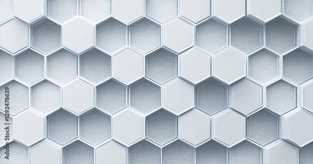 Minimalistic Hexagonal Pattern with Light Gray Background and Soft Lighting for Modern Abstract Design Minimalistic Hexagonal Pattern with Light Gray Background and Soft Lighting for Modern Abstract Design