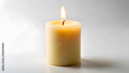 Wallpaper Mural Lit Candle on White Background Torontodigital.ca