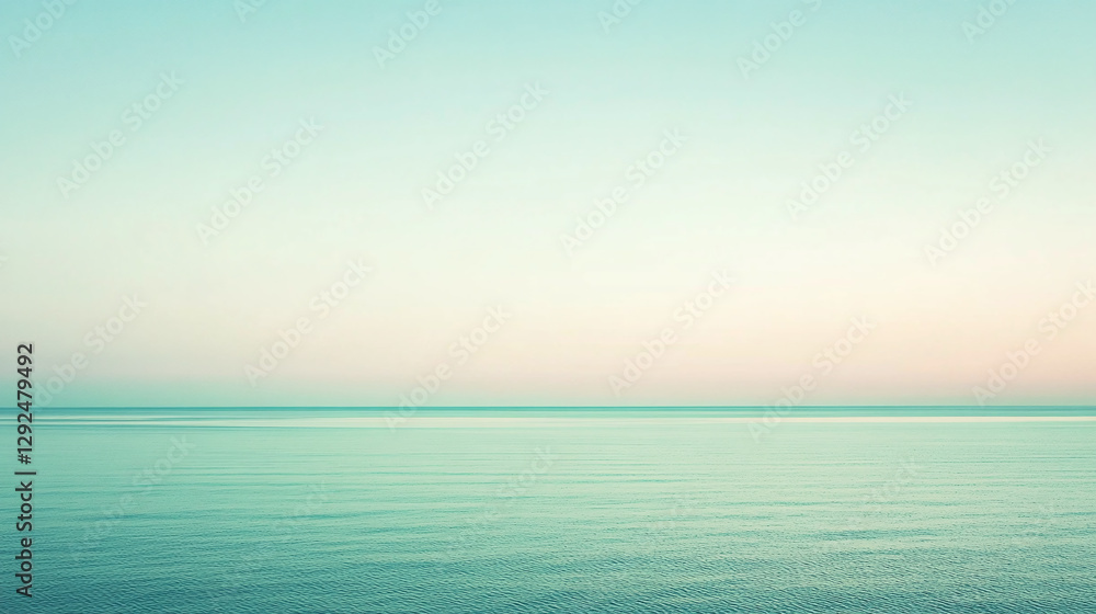 Obraz premium Soft pastel blues and greens blend gently for a peaceful, minimalist backdrop ideal for mindfulness content.
