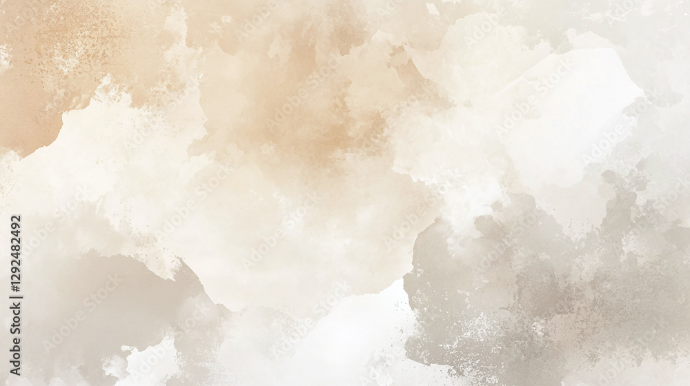 Fototapeta premium Soft neutral background with taupe, beige, and white gradients evokes a Zen-inspired calm for meditation or relaxation themes.