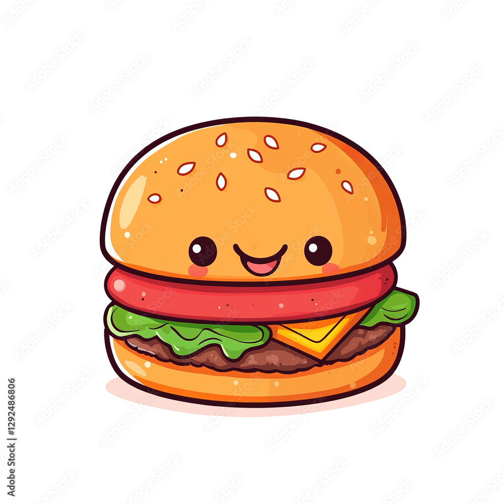 hamburger on a white background