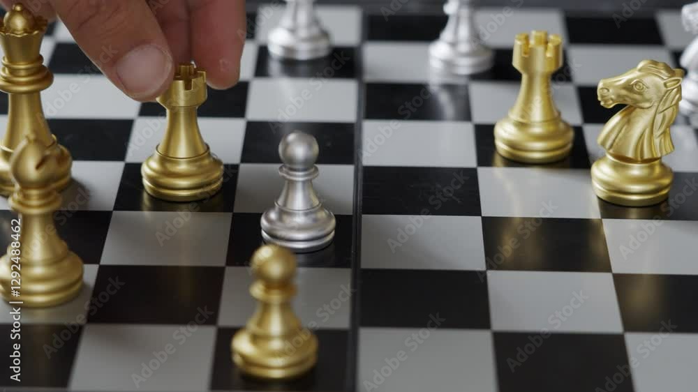 chess board game for ideas and competition and strategy, business success concept	
