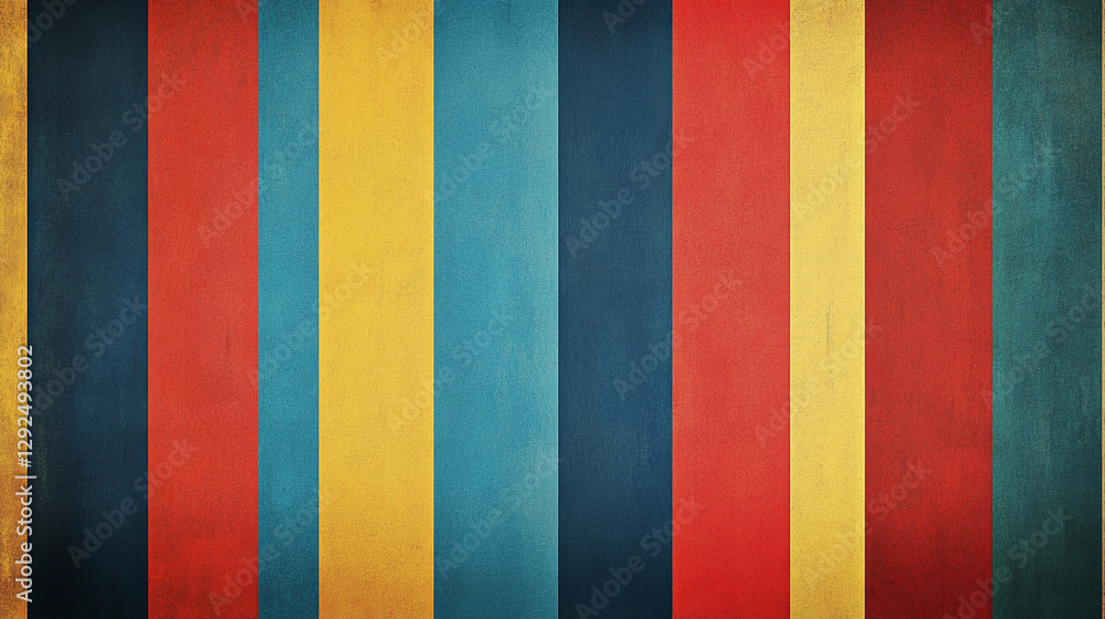 Wide, vibrant horizontal stripes in red, blue, and yellow, creating a fun, playful mood for modern advertising. Wide, vibrant horizontal stripes in red, blue, and yellow, creating a fun, playful mood for modern advertising.