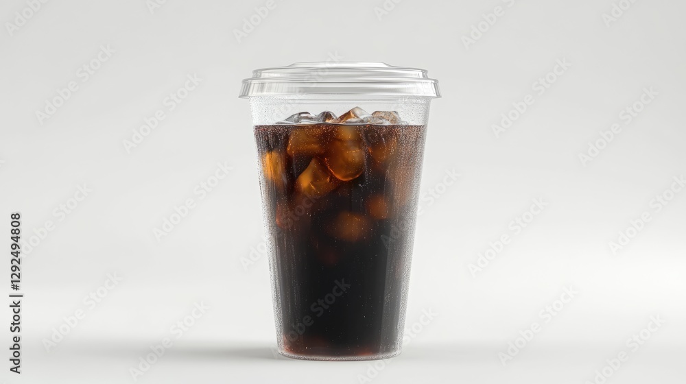 Iced Coffee in a Plastic Cup Iced Coffee in a Plastic Cup