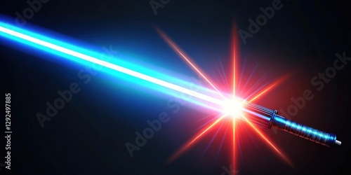 A dynamic glowing energy beam effect overlay resembling a powerful laser or light saber ,  futuristic, technology, sci-fi, glowing