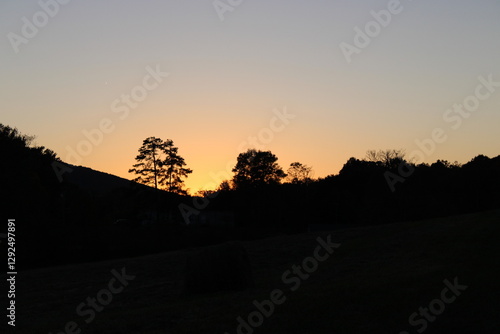 sunset in the mountains